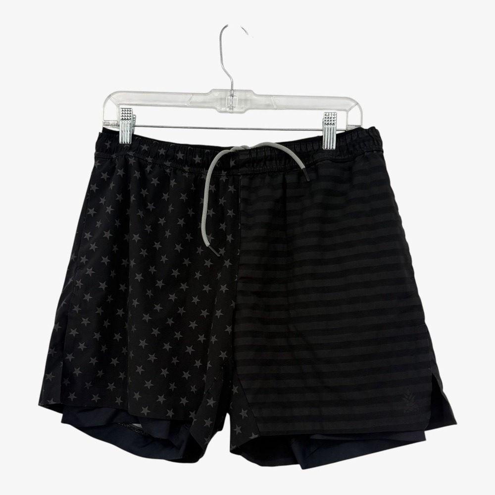 Chubbies Danger Zones 5.5 Ultimate Training Shorts Black Stars Stripes Mens SZ L